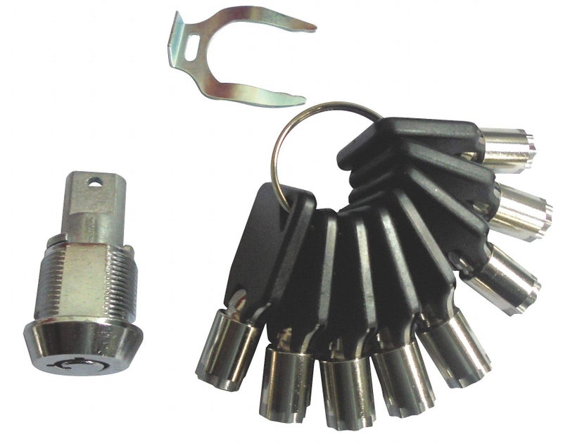 Westward Lock Set For Cabinet Series Includes (1) Lock, (8) Keys TTLK003G - 1 Each